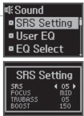 IRIVER N11 - SRS Setting - 1