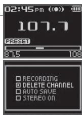 IRIVER N11 - I Suppression d'un canal radio FM I - 2