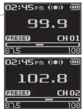 IRIVER N11 - I Balayage des fréquences radio FM – mémoire PRESET I - 2