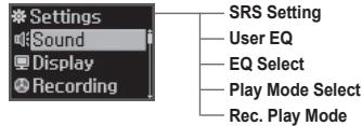 IRIVER N11 - Menu arborescent - 2
