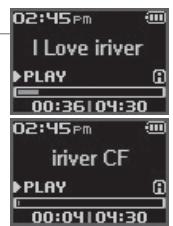 IRIVER N11 - I Avance rapide / Retour rapide - 1