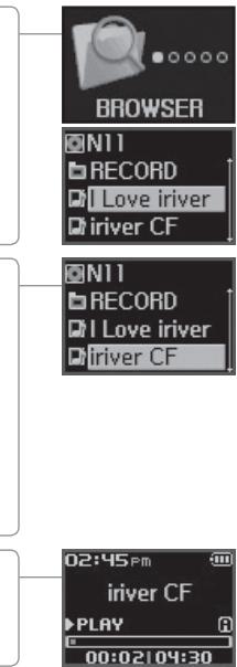 IRIVER N11 - I Sélection d'un fichier musical I - 4