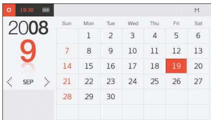 IRIVER P7 - Affichage du calendrier - 1