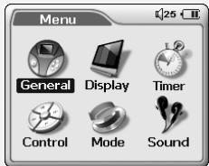 IRIVER IMP-1100 - Changer de Menu - 4