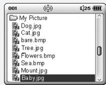 IRIVER IMP-1100 - Iire le fichier image - 7