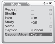 IRIVER IMP-1100 - Caption Alignment - 2