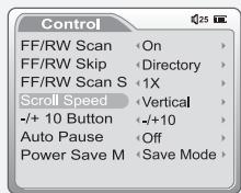 IRIVER IMP-1100 - Vitesse de défilament - 1