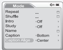 IRIVER IMP-1100 - Caption Alignment - 1