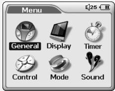 IRIVER IMP-1100 - Changer de Menu - 2