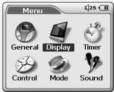 IRIVER IMP-1100 - Changer de Menu - 5