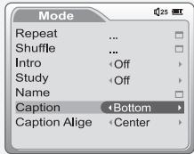 IRIVER IMP-1100 - Mode Caption - 2