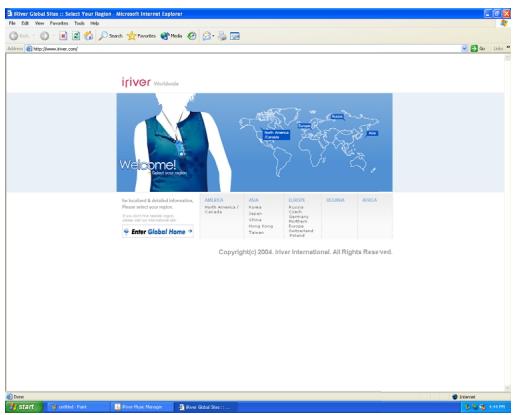 IRIVER IMP-900 - Bienvenue au Site Web de iRiver - 1