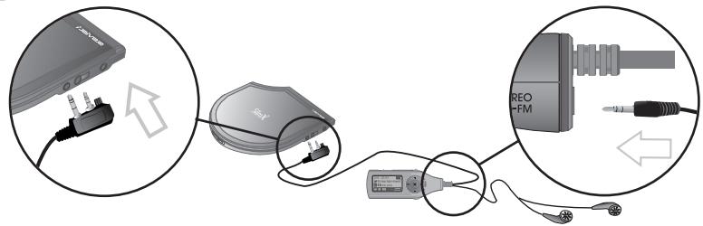 IRIVER IMP-900 - Brancher la télécommande / les écouteurs - 1
