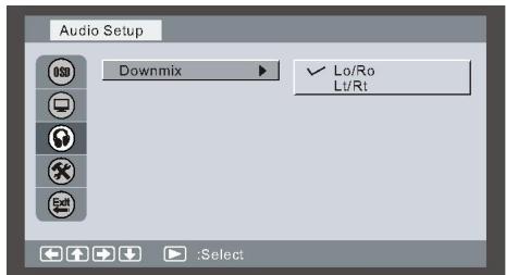 AIRIS LW268F - Changer le Downmix - 1