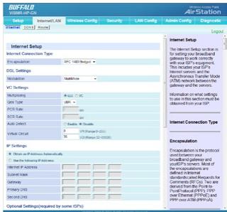 BUFFALO WBMR-HP-GN : AIRSTATION™ HIGHPOWER ADSL MODEM ROUTER - Internet - 1