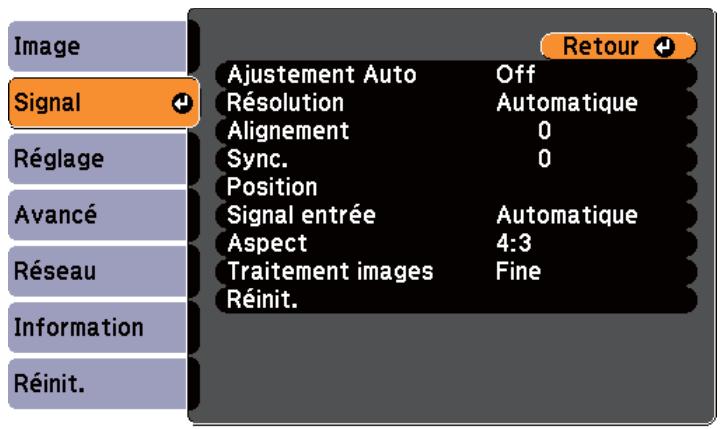 EPSON EB-1960 - Menu Signal - 1