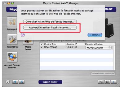 MAXTOR CENTRAL AXIS - Création d'un lien vers vos comptes Seagate Global Access et Central Axis - 1