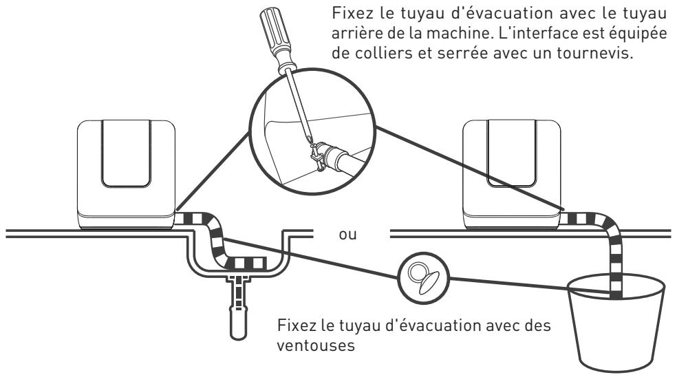 VALBERG 3S58 F WAD929C - Raccordement des tuyaux de vidange - 1