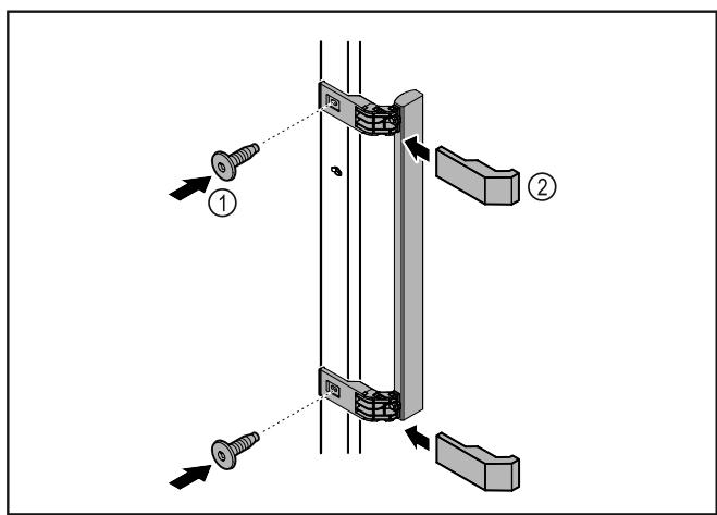 LIEBHERR FFFSG5501-EM - Monter la poignée de la porte - 1