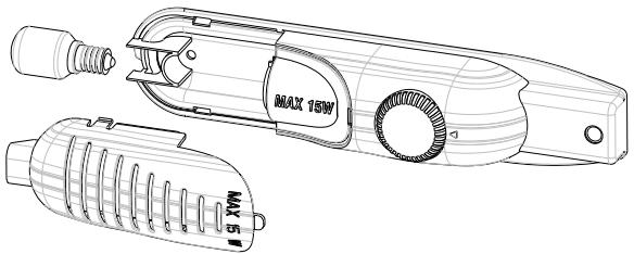 CORBERO CF1F 85 W - Mudança da lâmpada de iluminação interior - 1