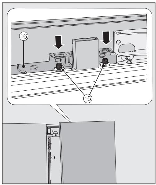 MIELE KF 2901 VI - Fixation et centrage de la façade de l'armoire - 2
