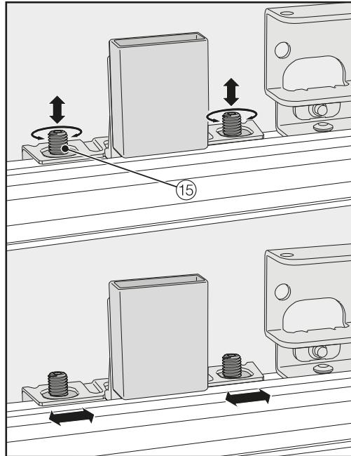 MIELE KF 2901 VI - Fixation et centrage de la façade de l'armoire - 8