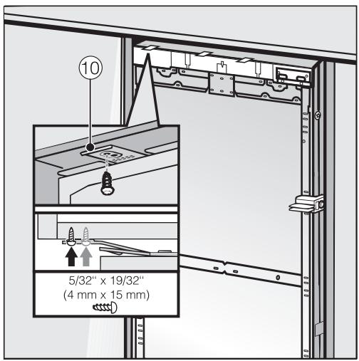 MIELE KF 2901 VI - Fixation de l'appareil dans la niche - 2