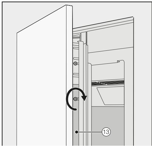 MIELE KF 2901 VI - Fixation et centrage de la façade de l'armoire - 7