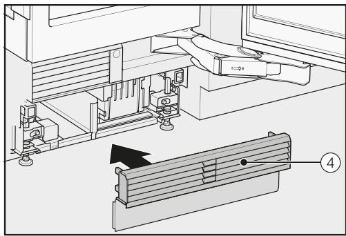 MIELE KF 2901 VI - Fixation de la plinthe et du socle - 1