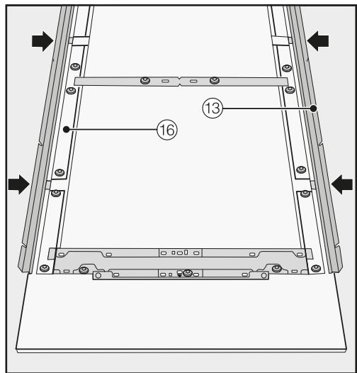 MIELE KF 2901 VI - Fixation et centrage de la façade de l'armoire - 1
