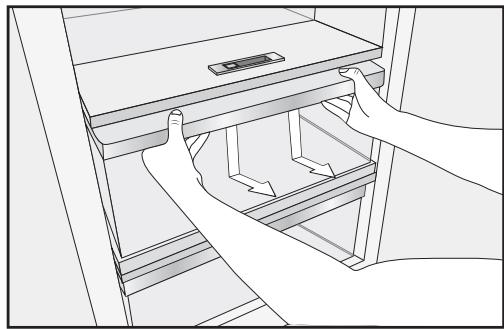 MIELE KF 2901 VI - Dépose des compartments du réfrigérateur - 1