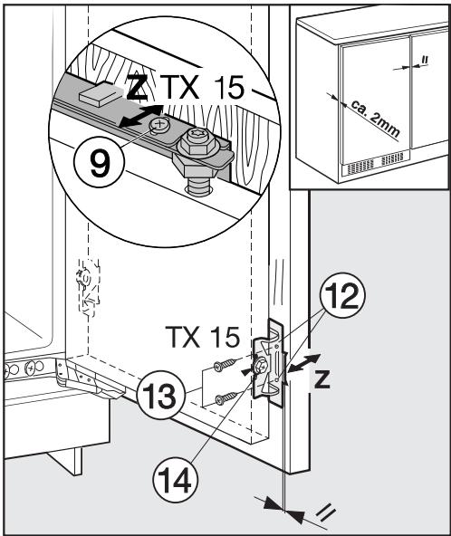 MIELE K 36683 IDF - Monter la porte du meuble - 9