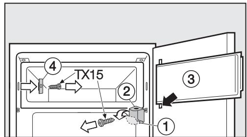 MIELE K 36683 IDF - Déplacer la porte du组成部分 de congélation - 1