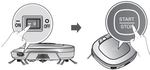 LG VR7426RR - Mettez l'aspirateur robot sous tension. (p15) - 1