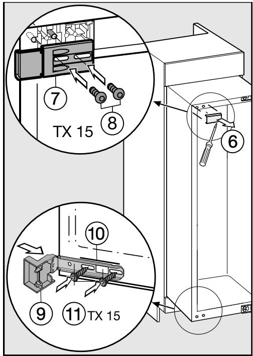 MIELE K 36483 IDF - Uniquement pour les parois démeublées de 16 mm d'épaisseur : - 2