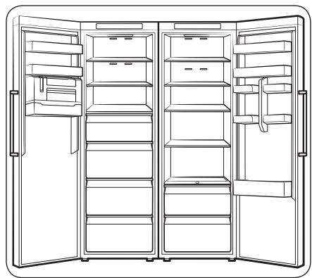 SAMSUNG RR39M7135S9/EF - Installation côte à côte - 1