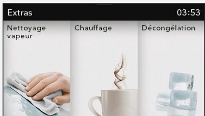 ASKO OCS8687A - OCS8687B - Étape 5 : selection des fonctions complementaires (menu EXTRAS) - 3