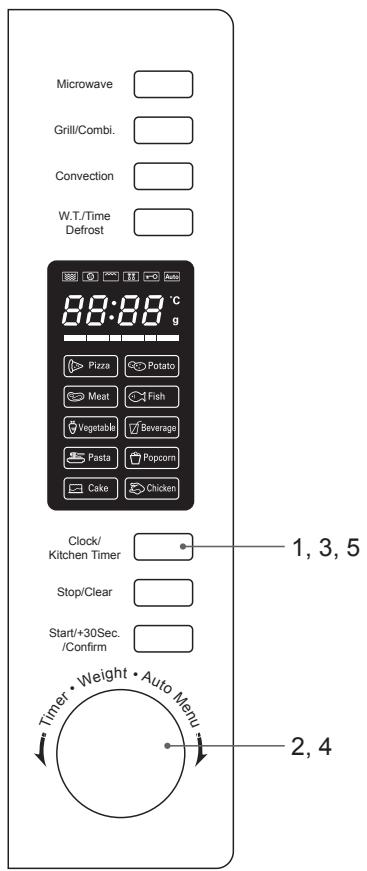 KENWOOD K30CSS14E - kellon asettaminen - 2