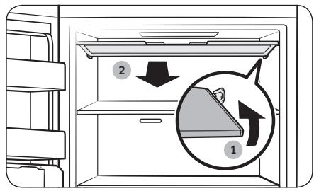 SAMSUNG RZ32M711ES9  -  RZ32M7105S9/EF - Volet de la clayette supérieure (modèles applicables uniquement) - 1