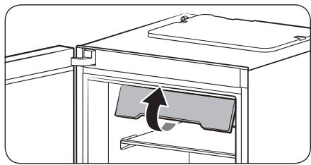 SAMSUNG RZ32M711ES9  -  RZ32M7105S9/EF - Ouverture du volet de la clayette supérieure (modèles applicables uniquement) - 1