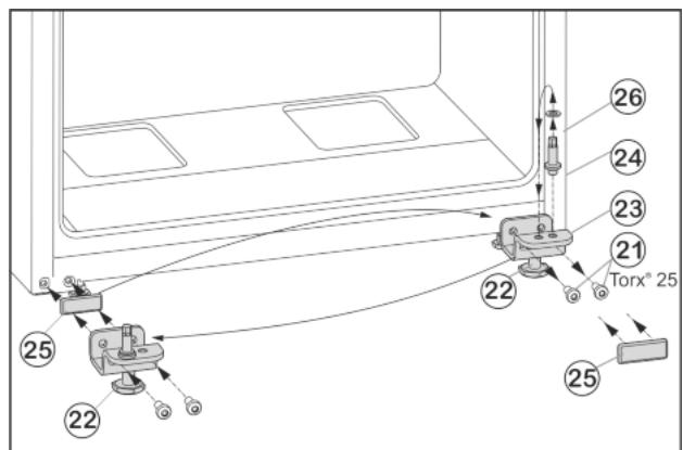LIEBHERR K2834-20 - Déplacement des pièces inférieures du palier - 1