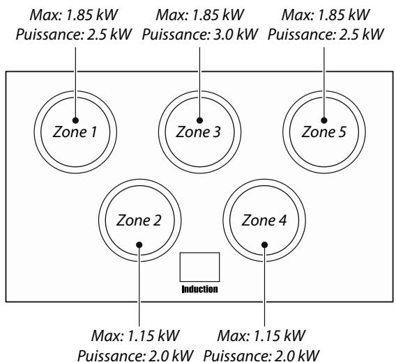 FALCON MODERN PROFESSIONAL+ 110 INDUCTION (CRA¨ME) - Puissances - 1