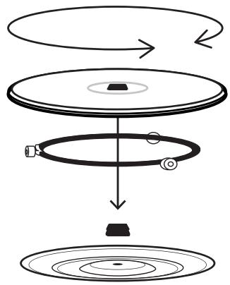 ESSENTIELB EMEG253N - Le plateau tournant en verre - 1