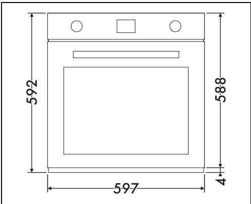 SMEG SO6606APNR - Dimensions hors tout de l'appareil (mm) - 1