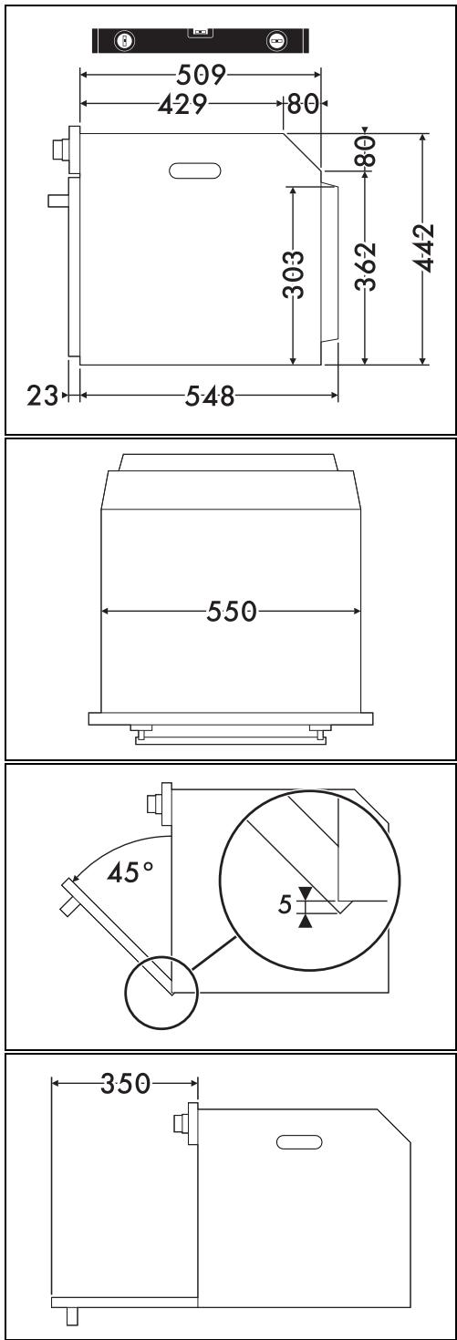 SMEG SO4902M1P - Dimensions hors tout de l'appareil (mm) - 2