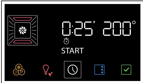 0:25' 200° START