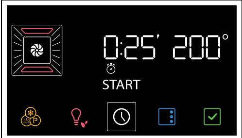 0:25' 200° START