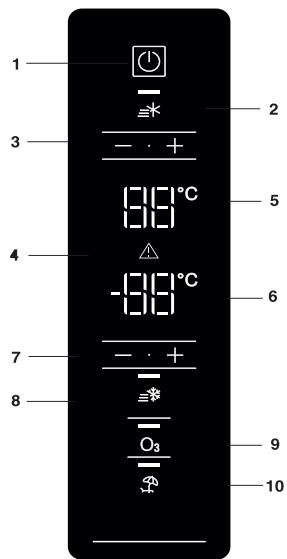 HOTPOINT HAFC8 TT43SX O3  -  HAFC8 TT43SX O3 - Panneau de commande - 1
