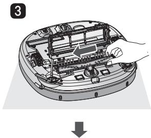 LG VR8604PR - VR8604PR - Lorsqu'un message vocal est émis "la batterie est faible. placez l'aspirateur robot sur sa base de chargement. - 5