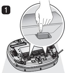 LG VR8604PR - VR8604PR - Lorsqu'un message vocal est émis "la batterie est faible. placez l'aspirateur robot sur sa base de chargement. - 3